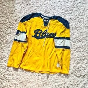 St. Louis Blues Reverse Retro Vintage Jersey Mens L 100% Cotton NHL Hockey